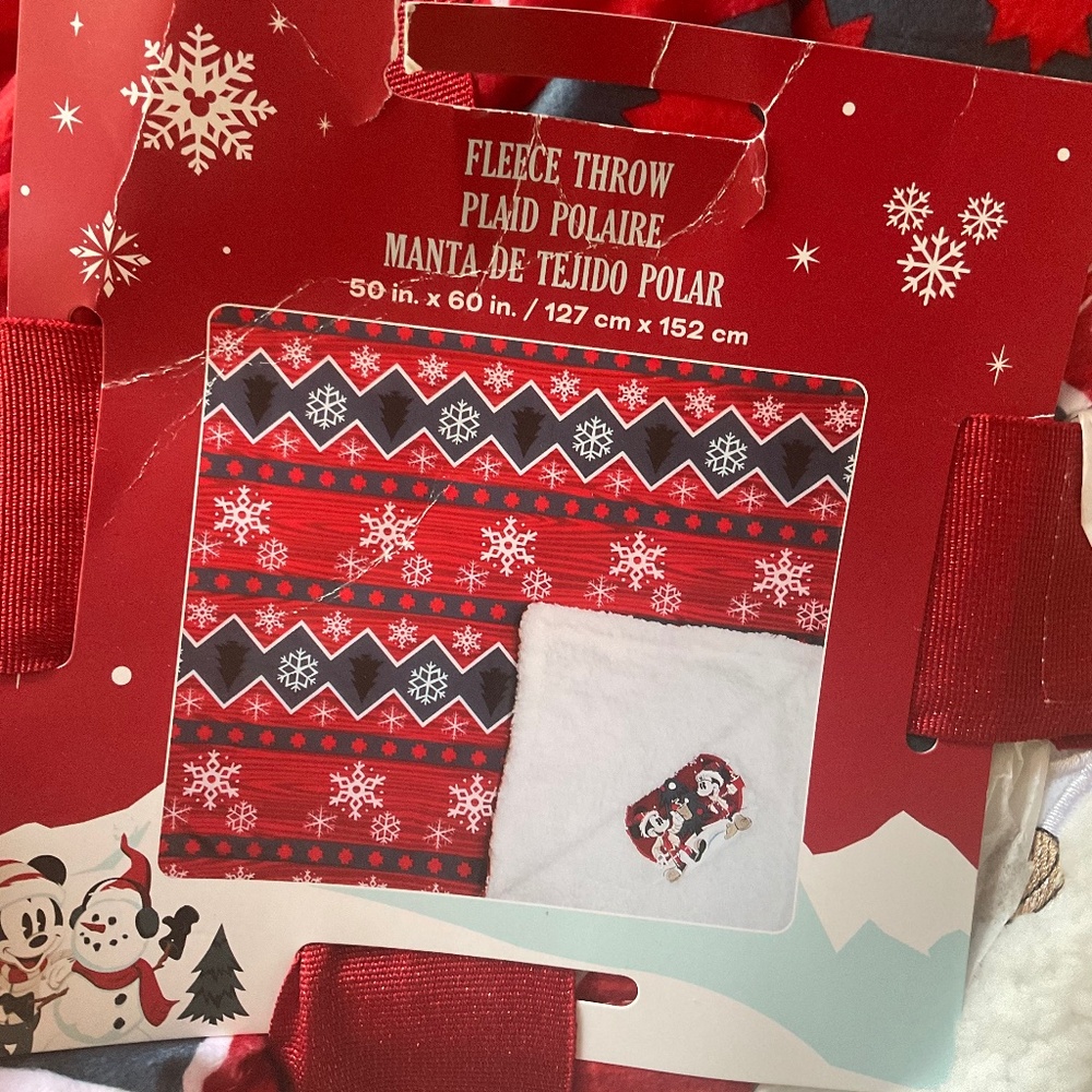 Disney Christmas fleece throw